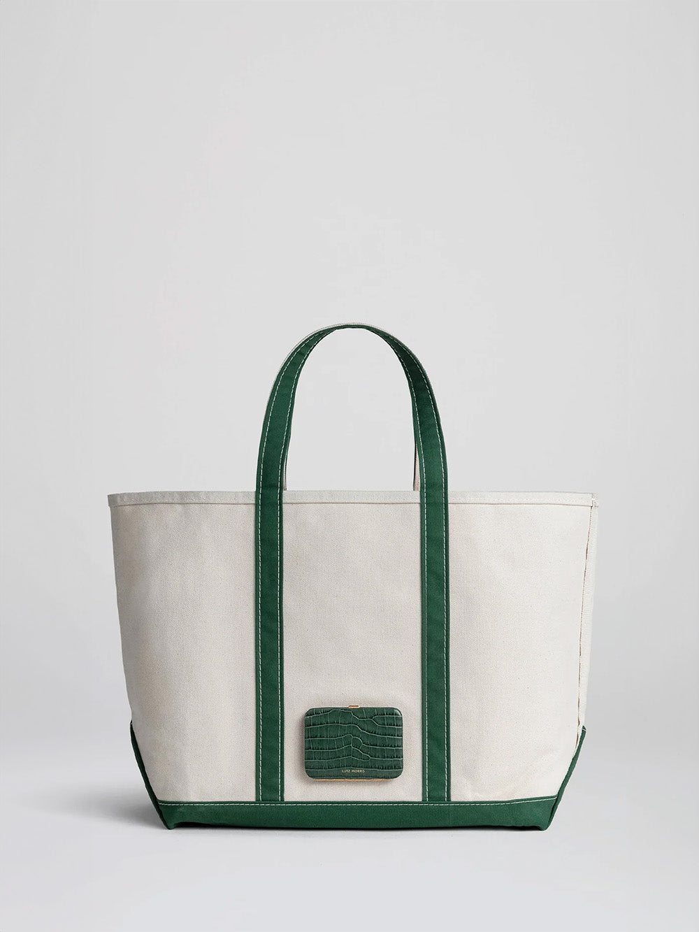 LL BEAN TOTE BAG LARGE JADE CROCO