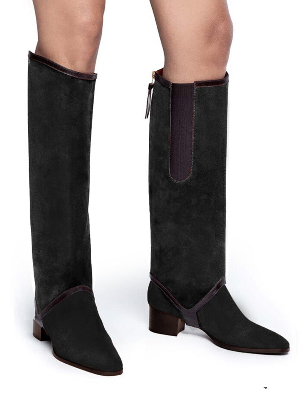 LONG ANTHRACITE WAX CROSTA GAITERS