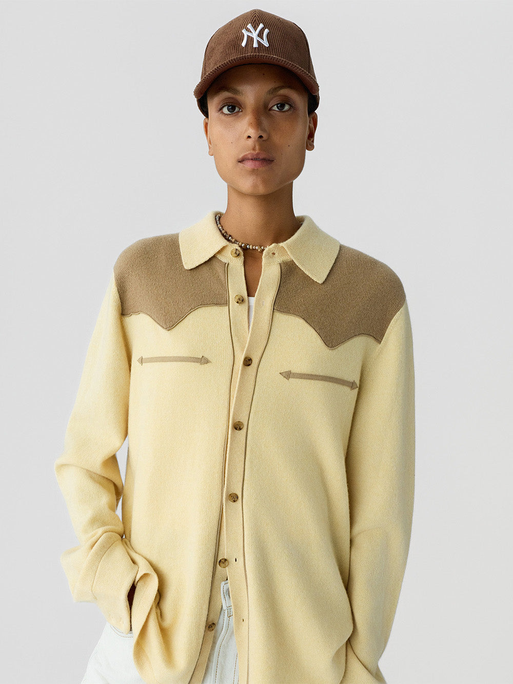CHEMISE WESTERN BUTTON UP! BUTTER