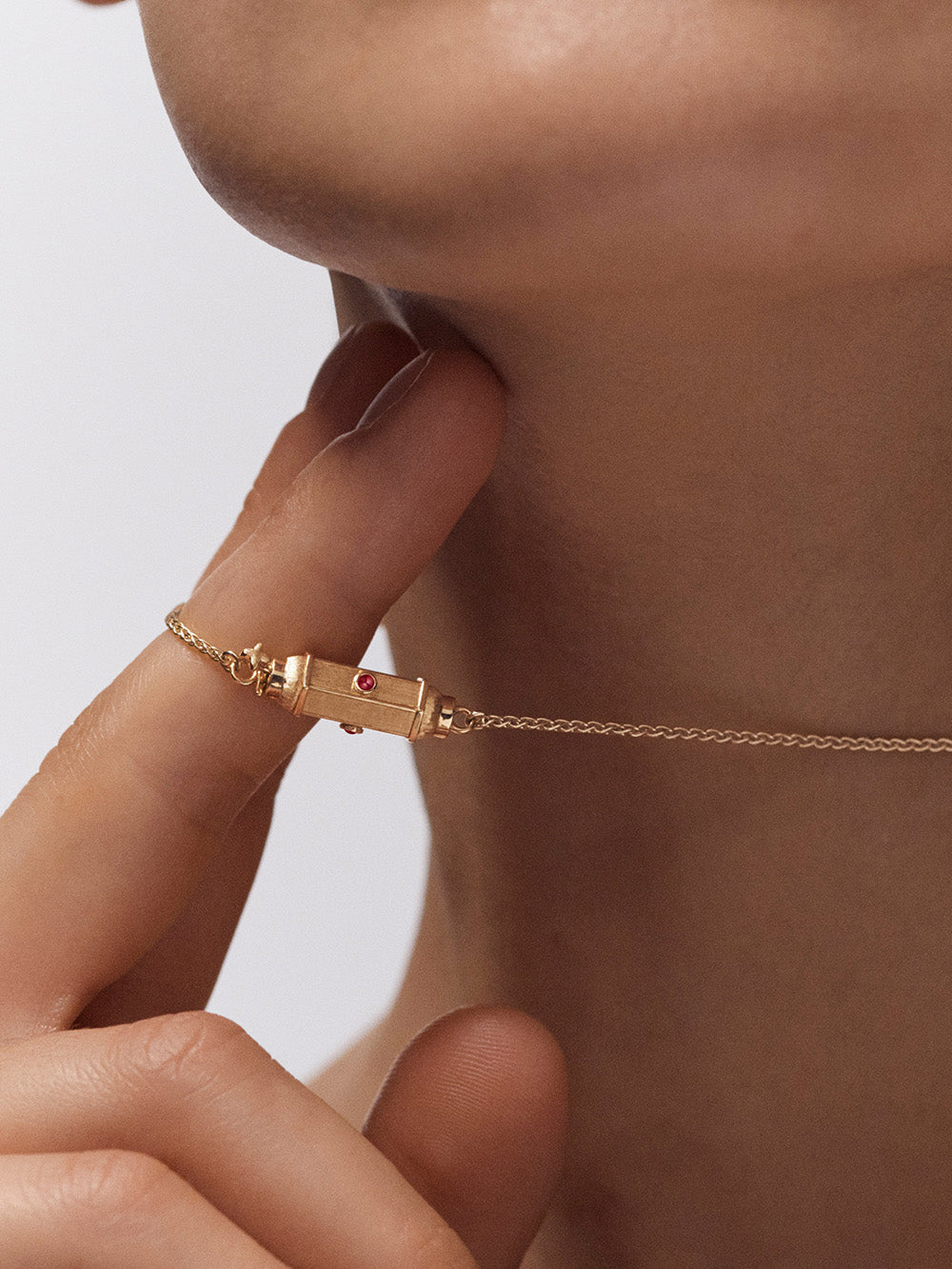 LOCKET MICRO COCO RUBIS 37CM