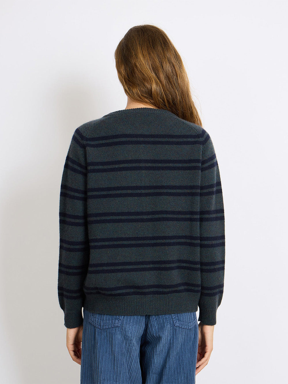 CARDIGAN MAXI MILA STRIPES HUMUS