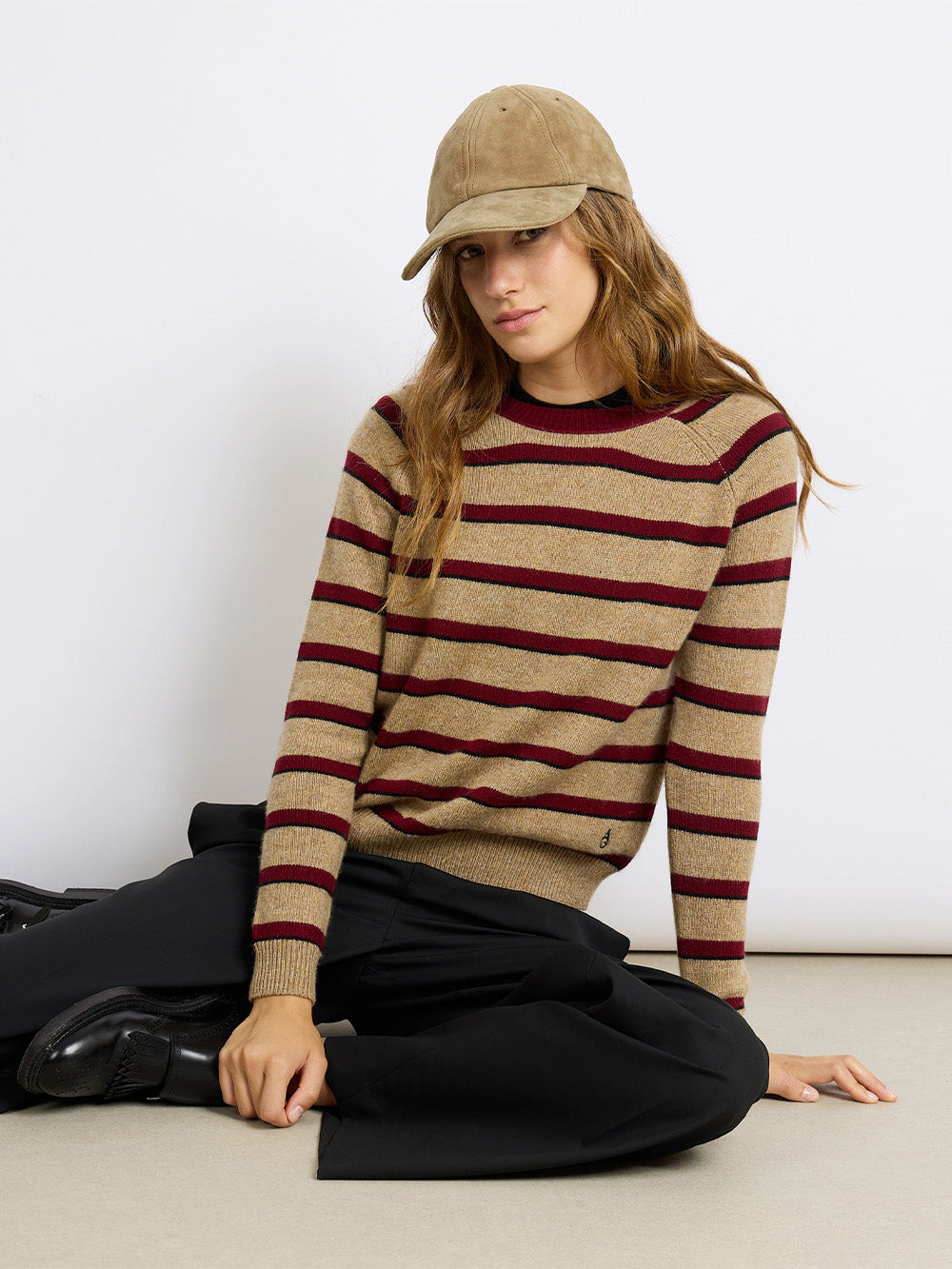MILA BEIGE STRIPES PULLOVER