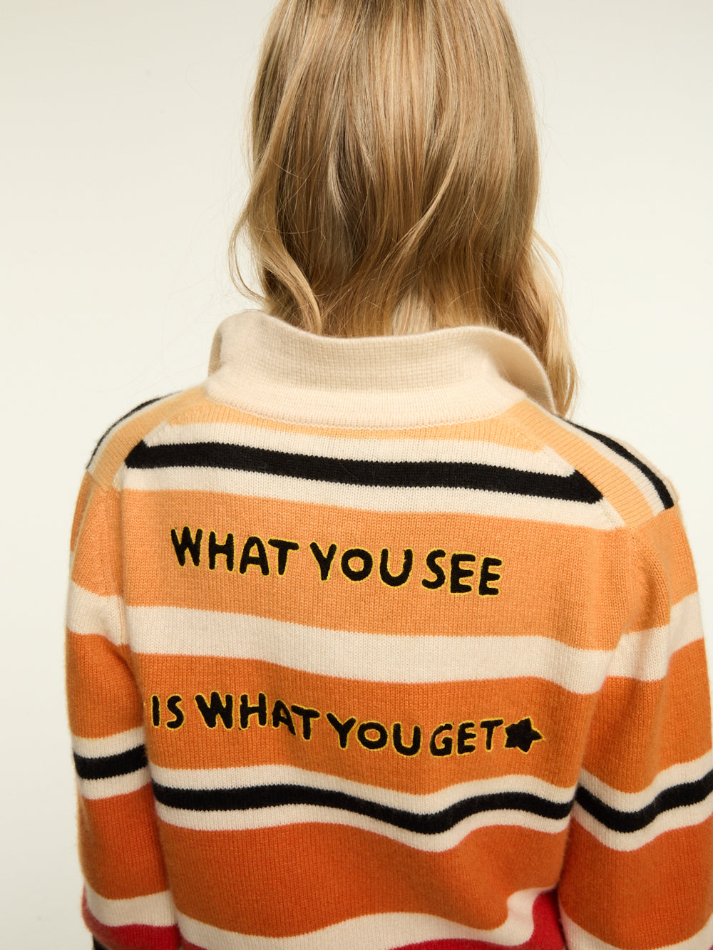 ORANGE POLO SWEATER