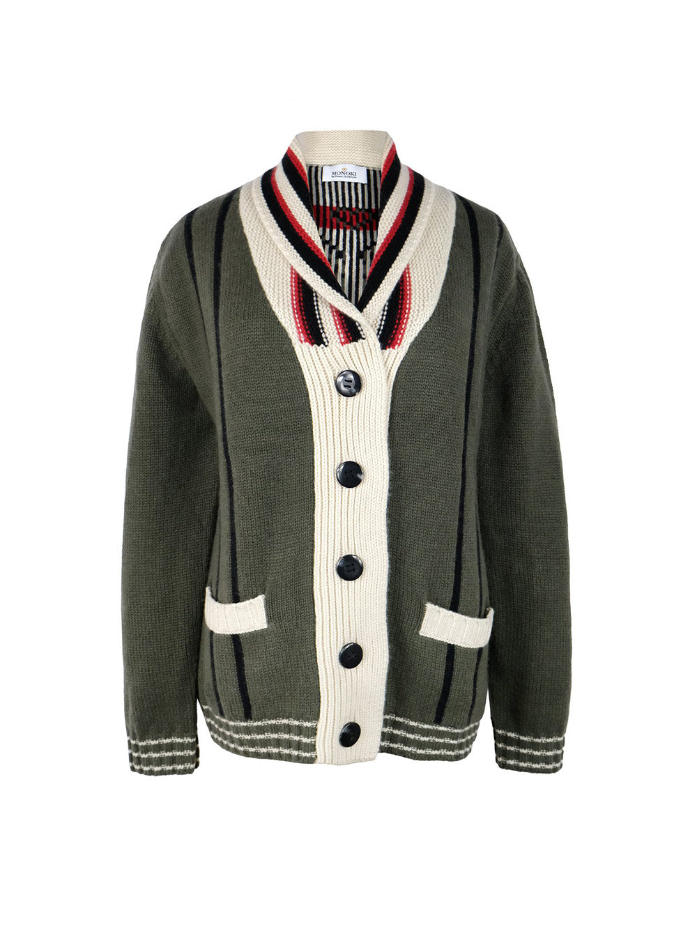 ACE OF CUP KHAKI CARDIGAN