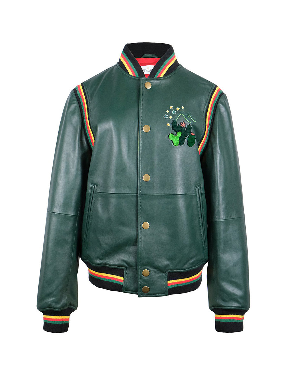 VESTE TEDDY EN CUIR GREEN EPICEA