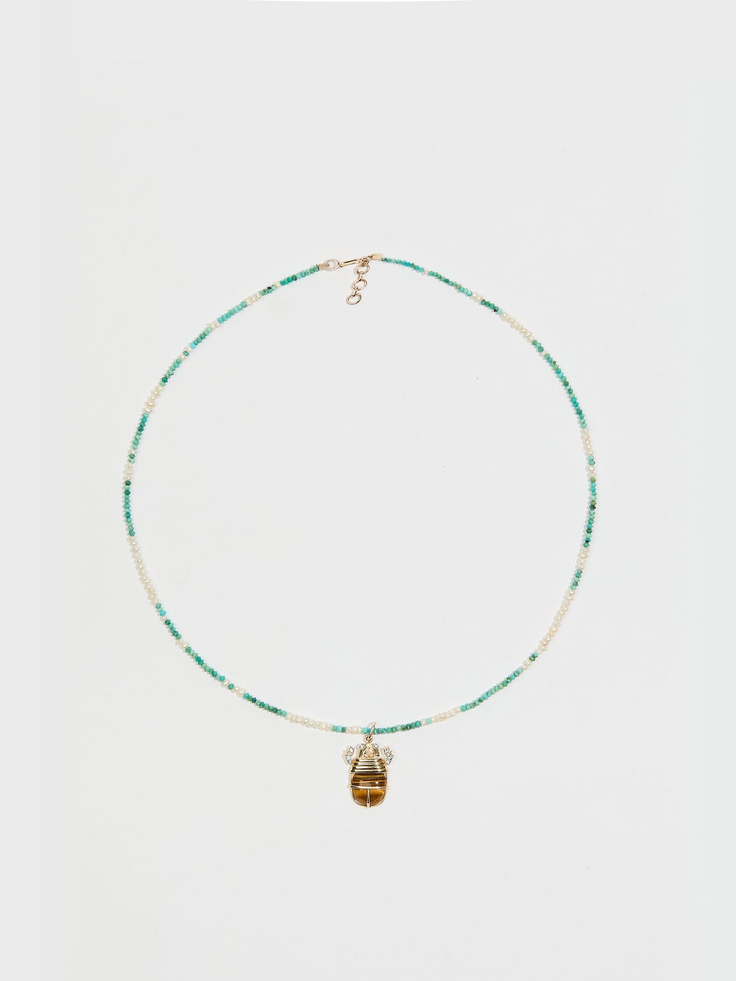 COLLIER SCARABÉE AMAZONITE