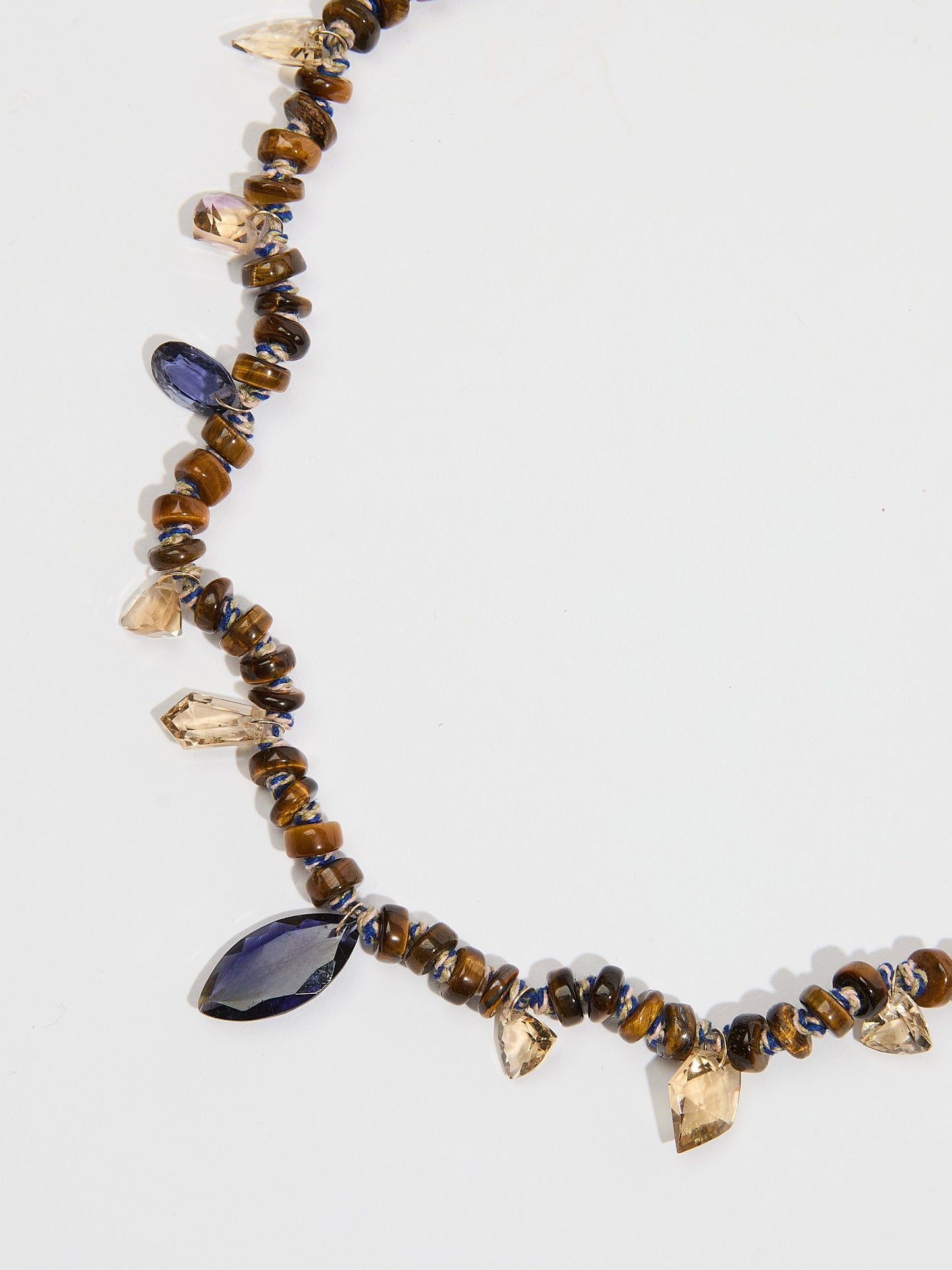 LÉA TIGER'S EYE & CITRINE NECKLACE