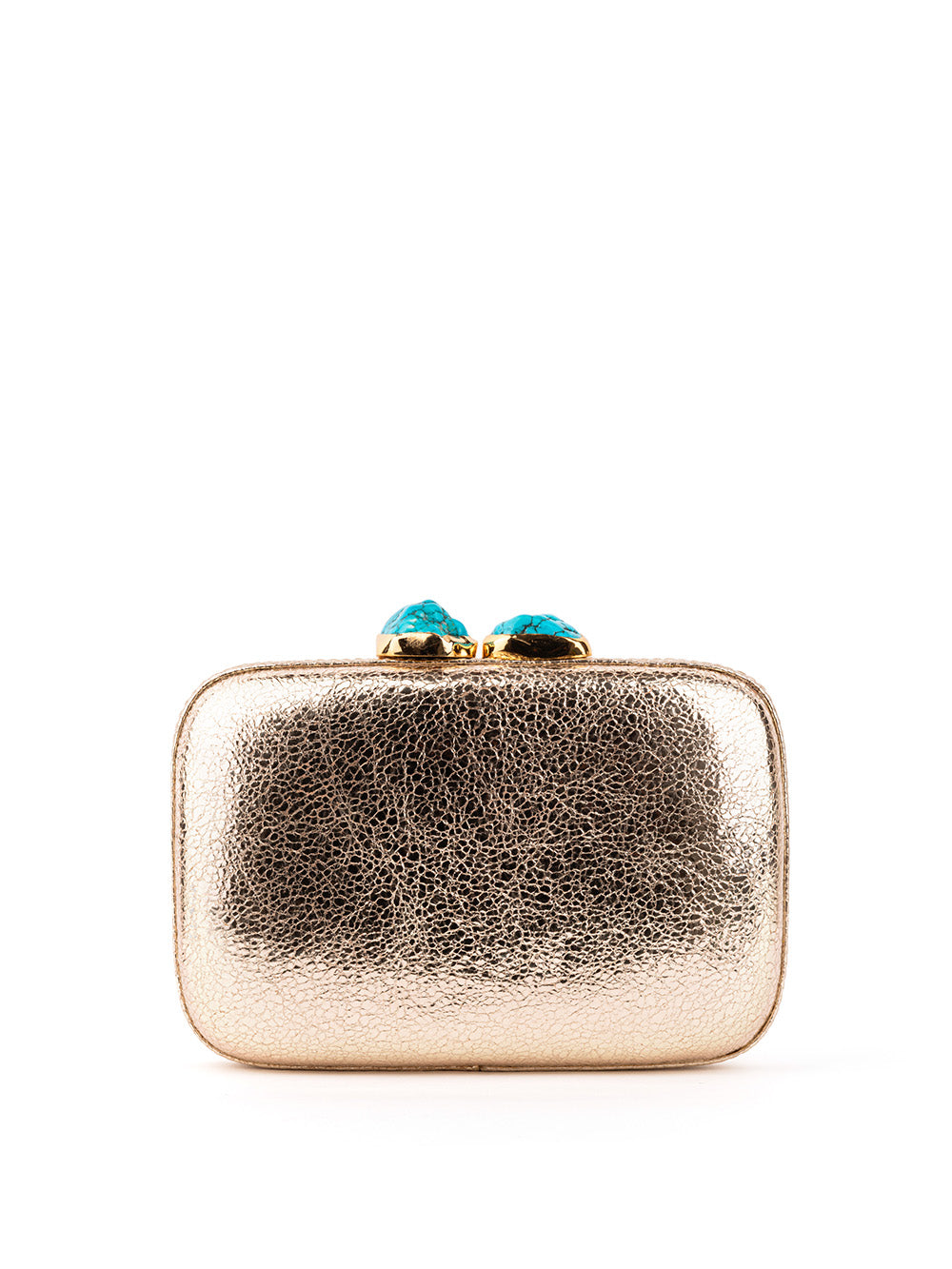 POCHETTE OURO TURQUOISE