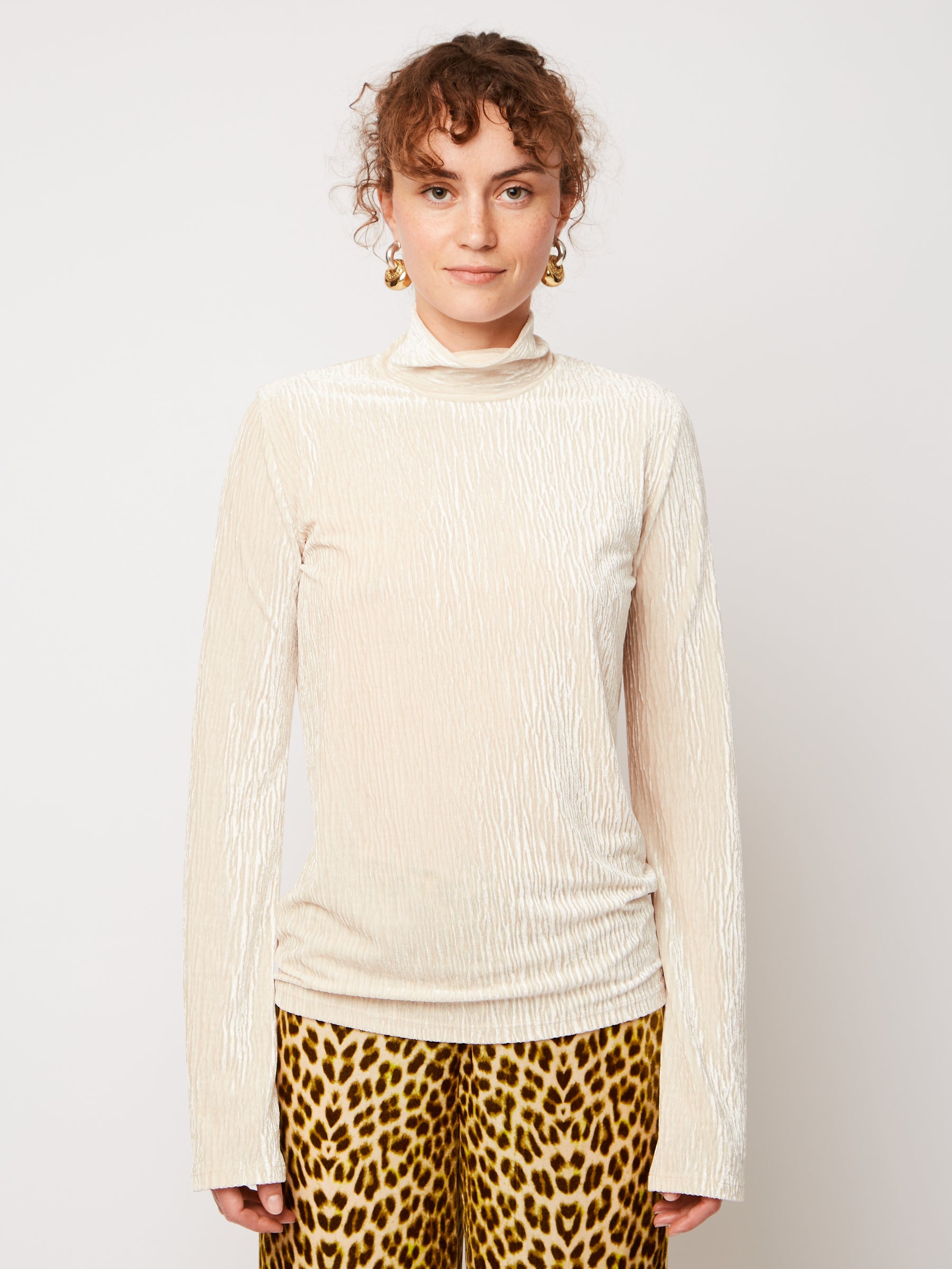 TOP CRUSH VelvET TurtlENEC IVORY
