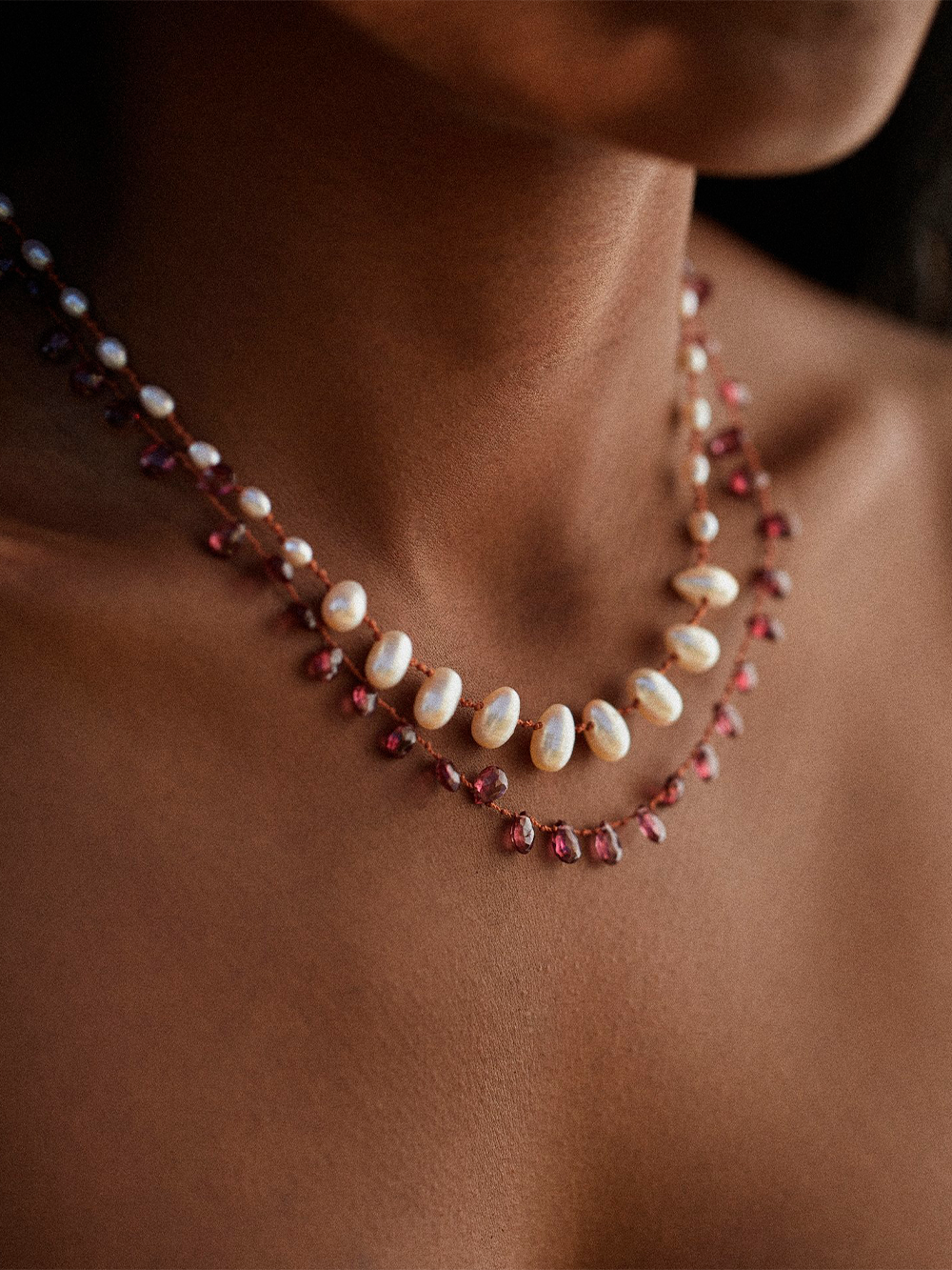 BIRD DROP & BEADS FRESHWATER PEARL NECKLACE