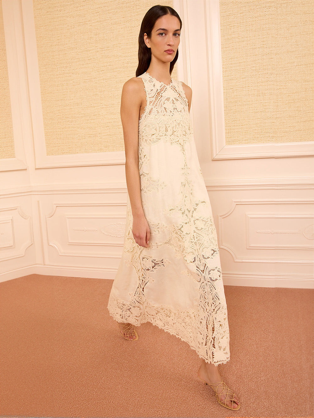 ROBE CORALITE IVOIRE EN LIN