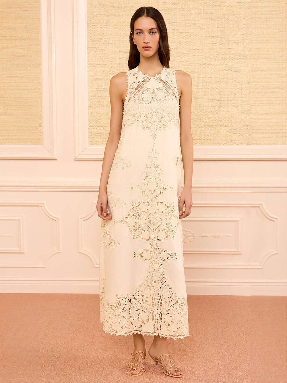 ROBE CORALITE IVOIRE EN LIN