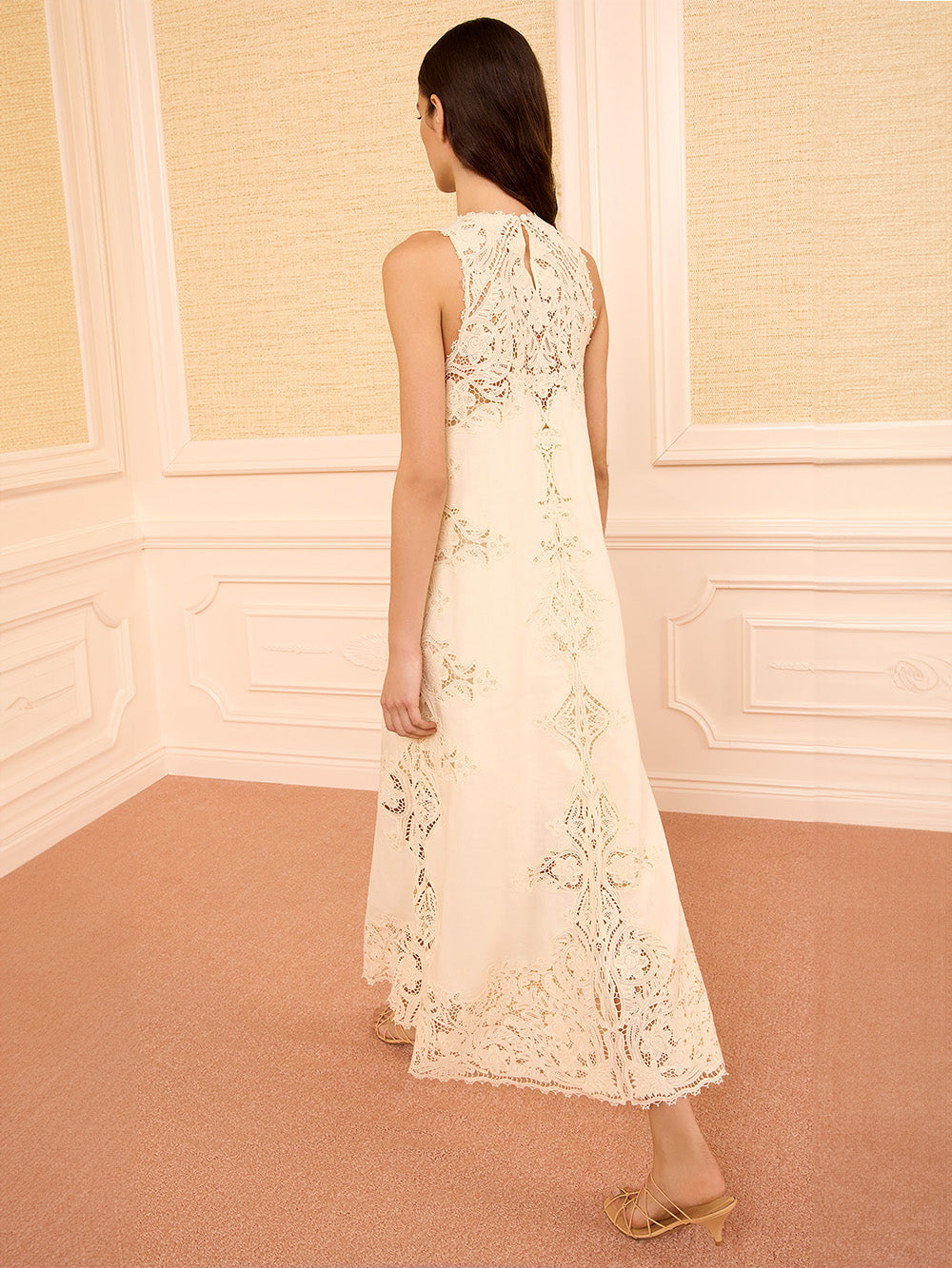 ROBE CORALITE IVOIRE EN LIN