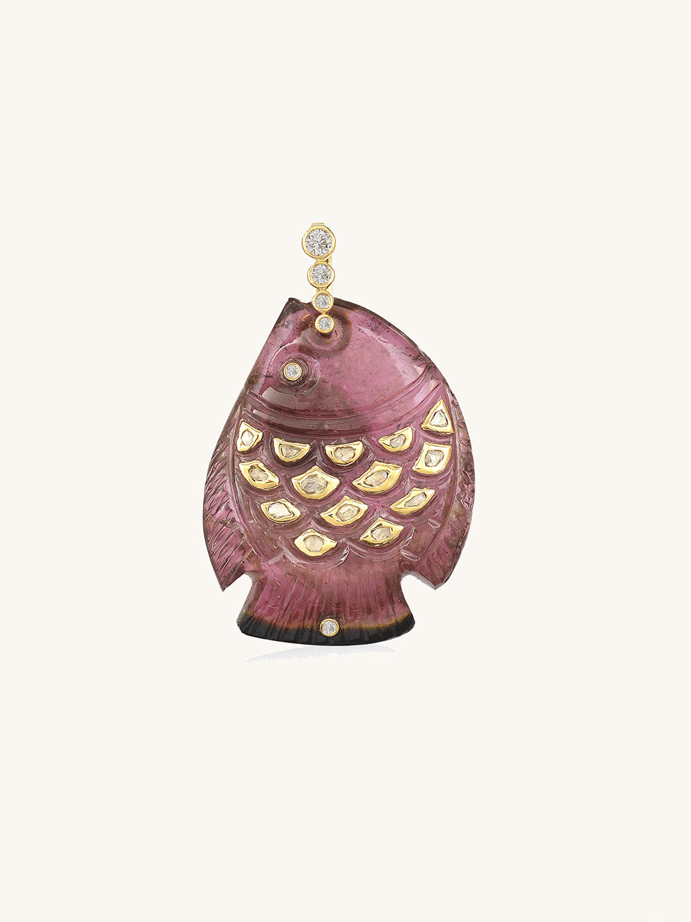 PENDENTIF POISSON ÉCAILLE DIAMANT