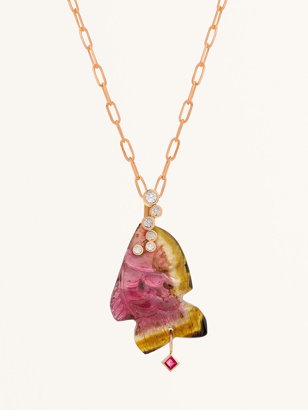 TOURMALINE FISH PENDANT