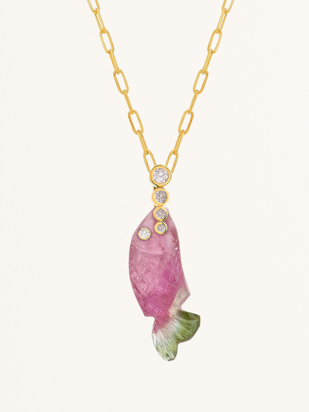 TOURMALINE FISH PENDANT