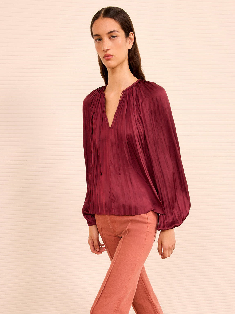 BLOUSE ELECTRA CLARET