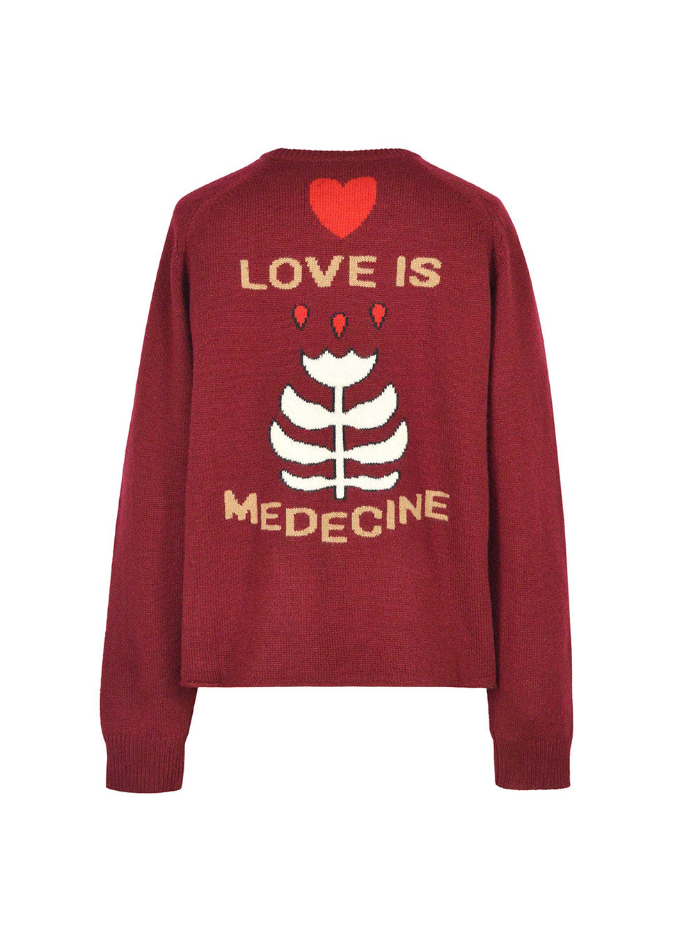 LOVE CASHMERE BURGUNDY SWEATER