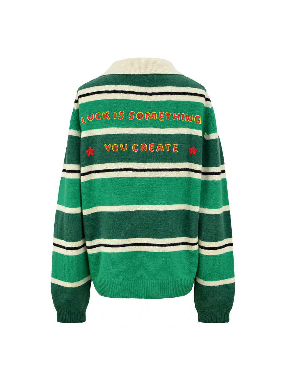 GREEN POLO SWEATER