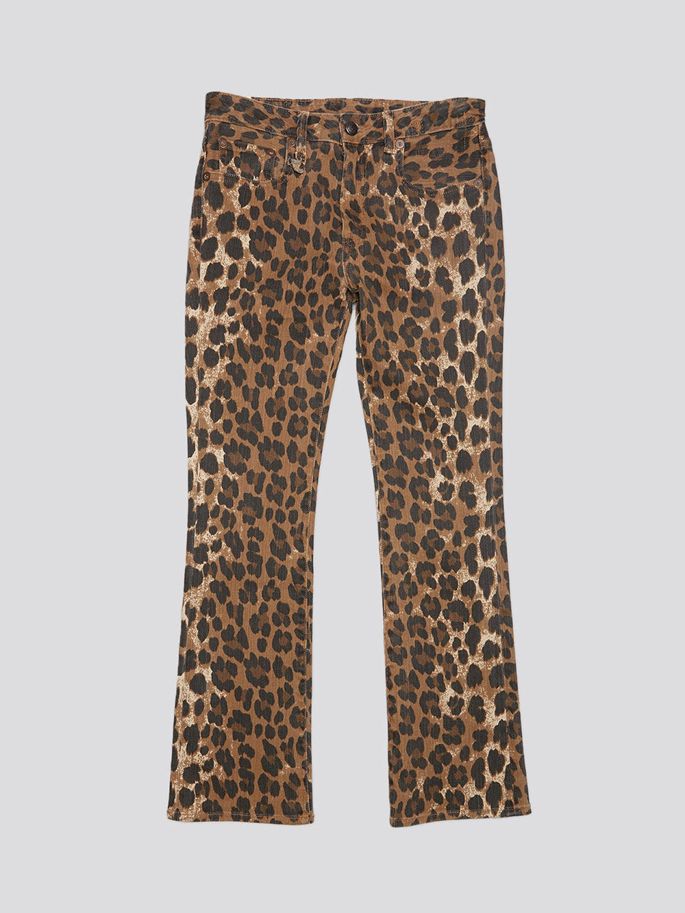 KICK FIT STONE WASHED LEOPARD JEANS
