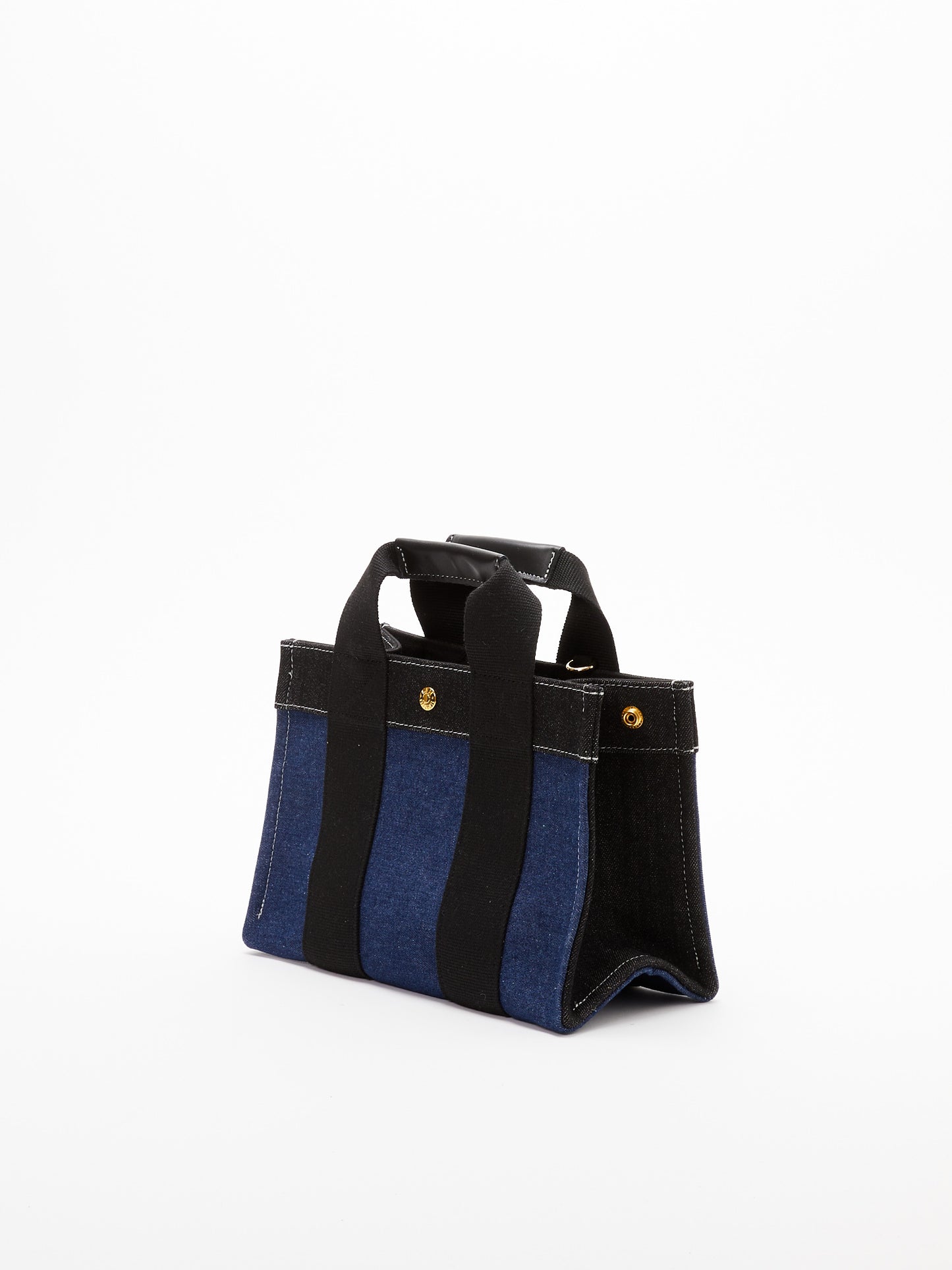 SAC TOTE S DENIM BLEU/BLACK