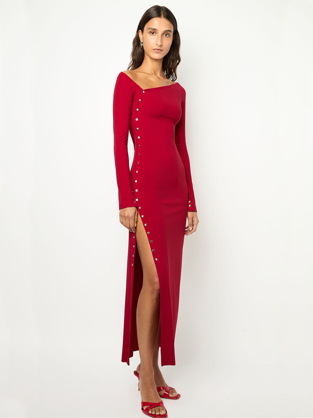 ROBE ASYMÉTRIQUE CHERRY RED