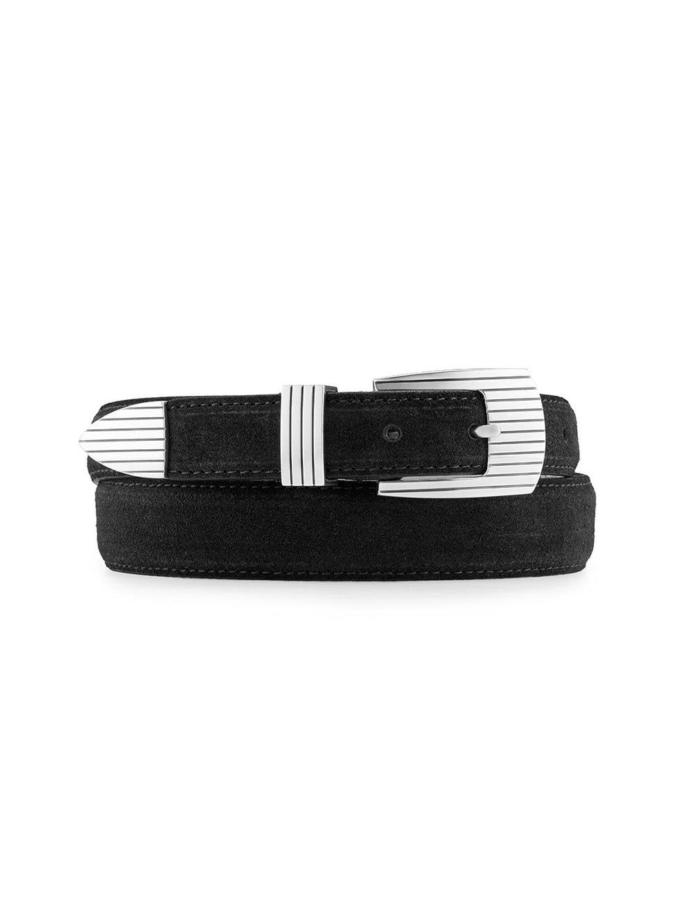 CEINTURE RODEO SILVER SUEDE NOIR