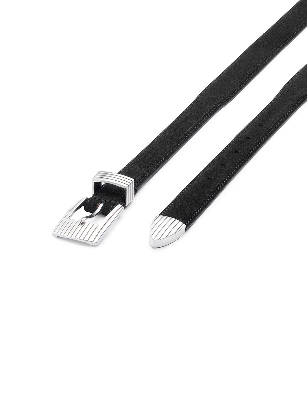 CEINTURE RODEO SILVER SUEDE NOIR