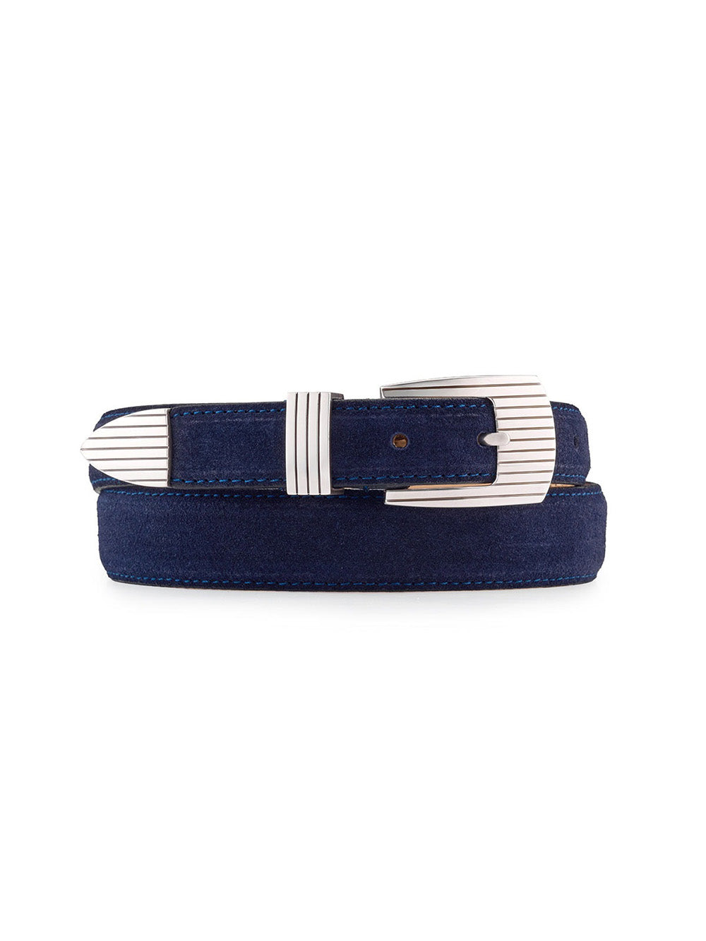 CEINTURE RODEO SILVER SUEDE BLEU
