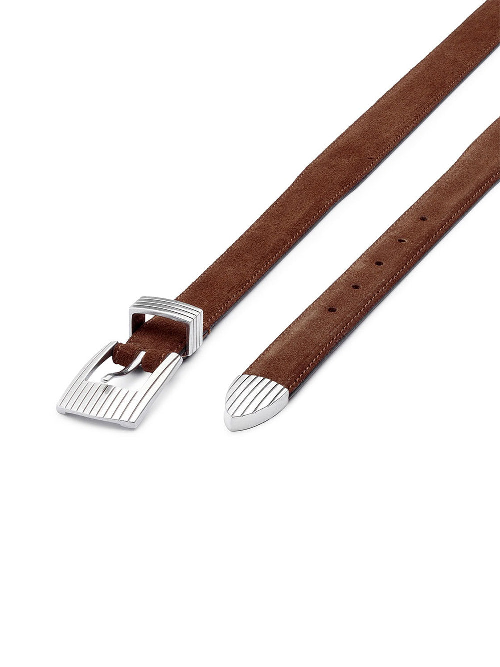 CEINTURE RODEO SILVER SUEDE MARRON