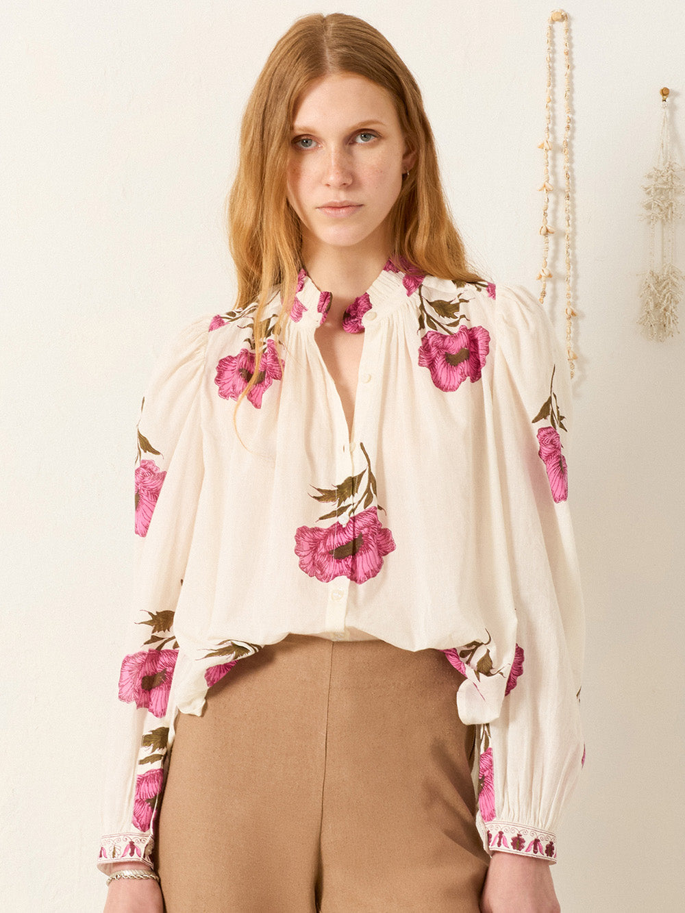 ANNABEL FUCHSIA POPPY SHIRT