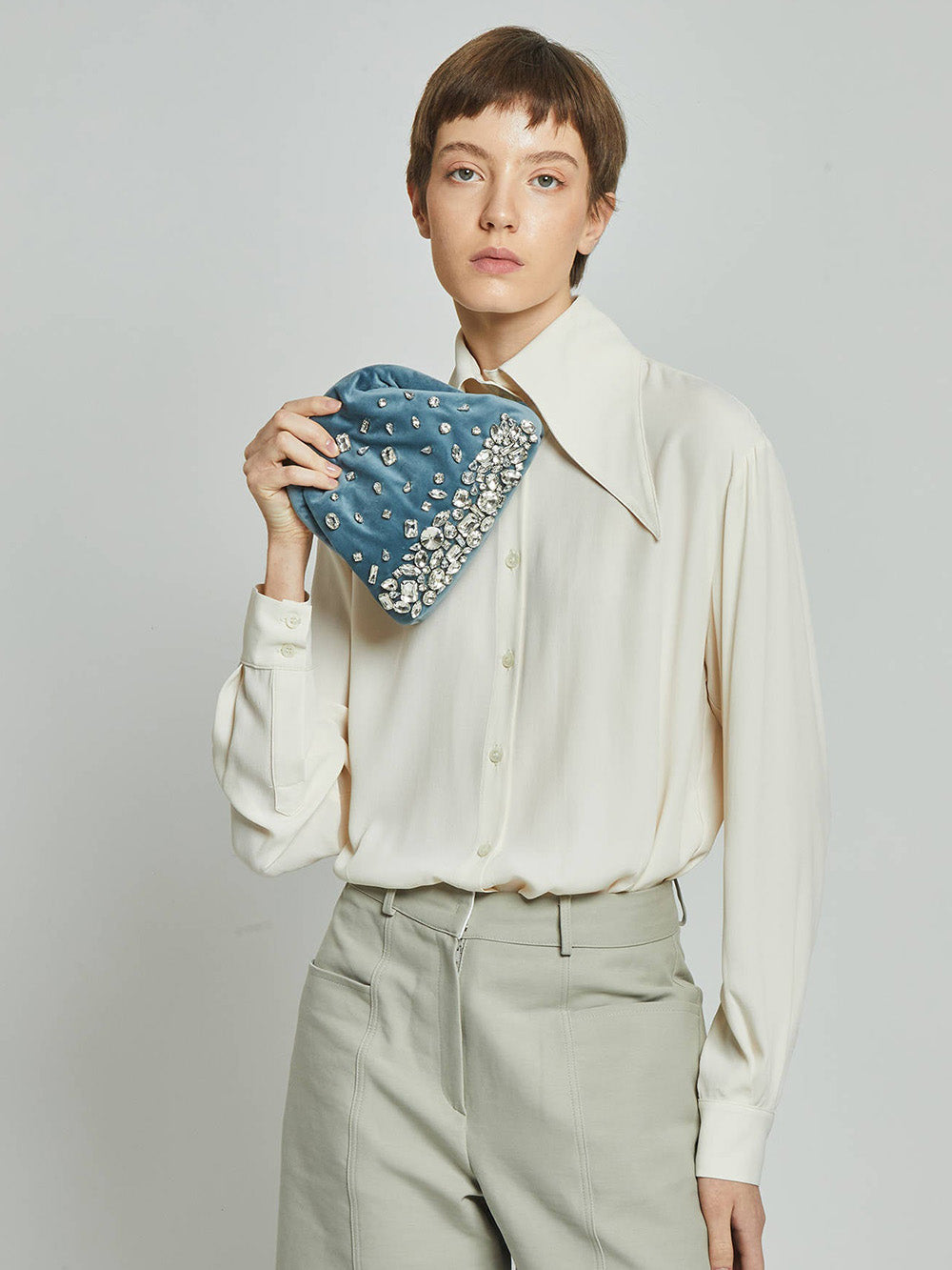 SAC PEPITA STRASS ACCIAIO
