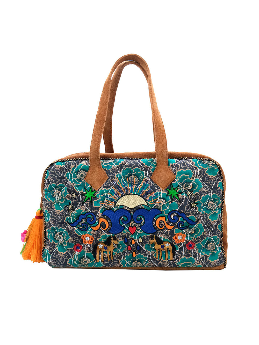 RODEO FISHING &amp; BLUE FLOWERS BAG VENUS