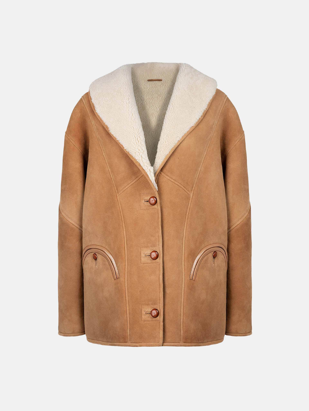TATOOSH SHEARLING CAMEL COAT