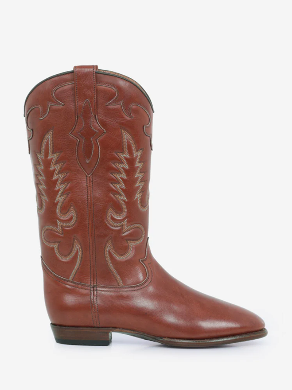 MIDNIGHT LEATHER COGNAC BOOTS