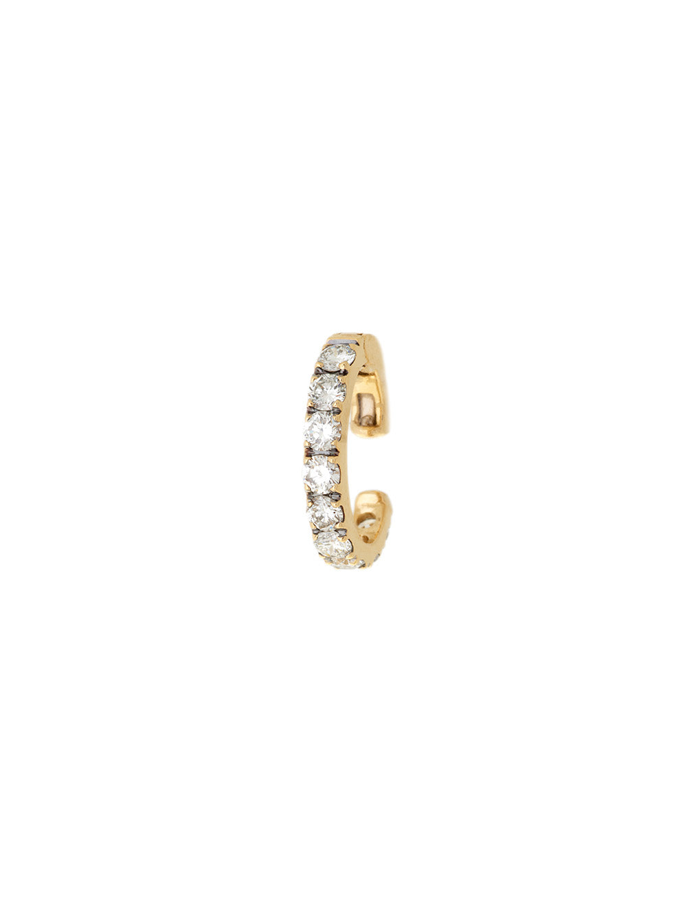 YELLOW GOLD AND DIAMOND CUFF EARRING