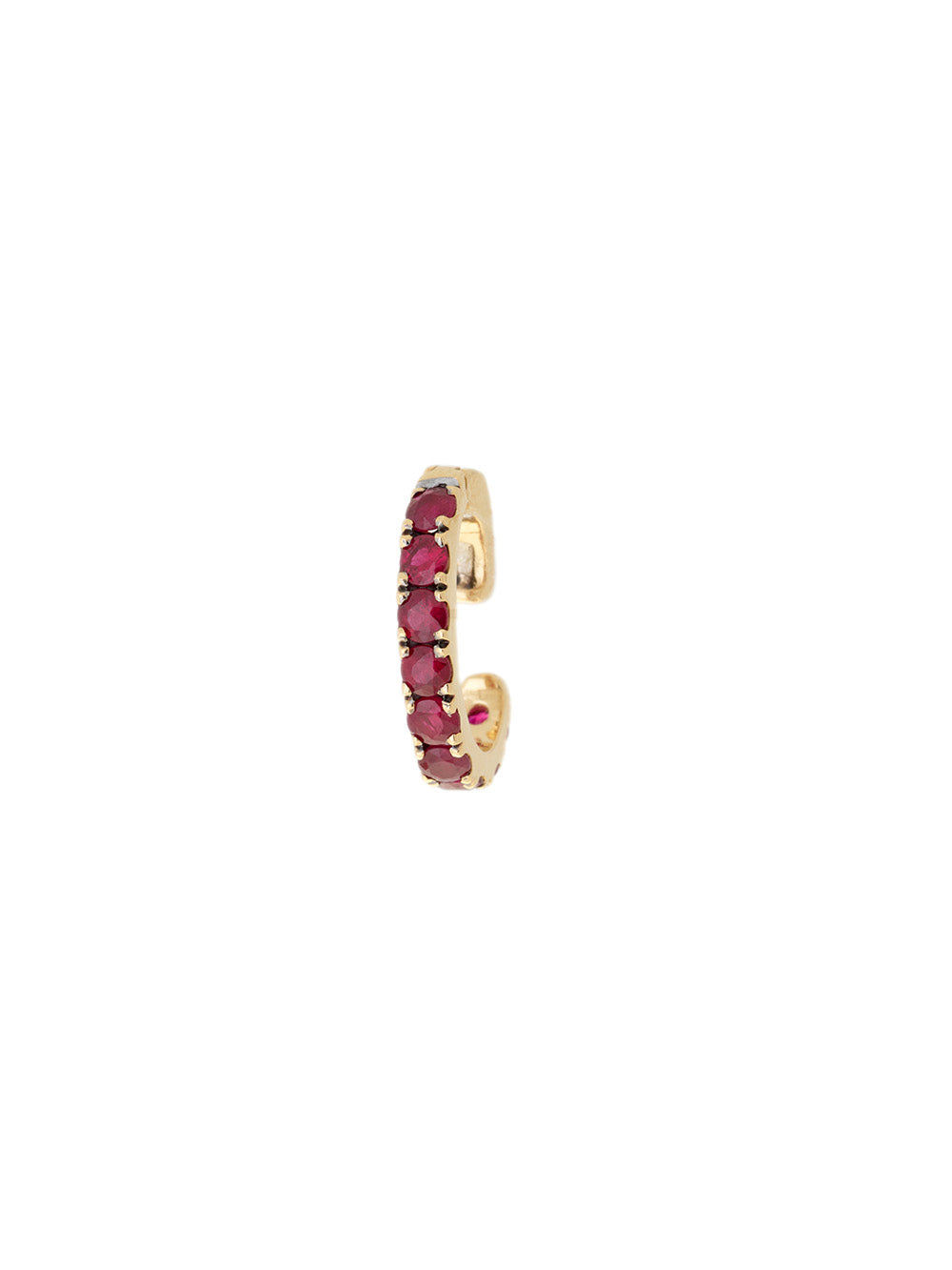 YELLOW GOLD AND RUBY CUFF EARRING