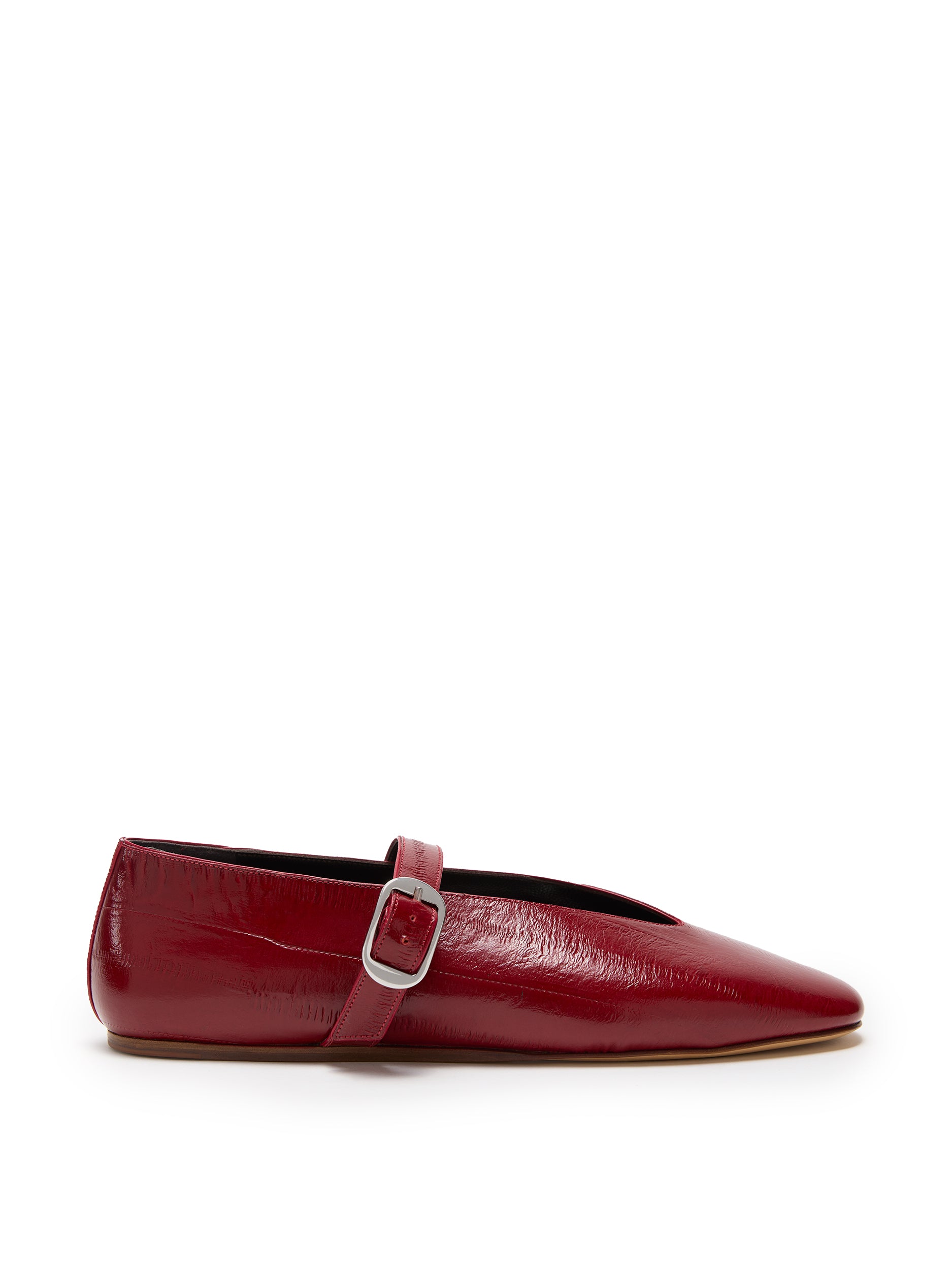Oxblood Textured Stella Ballerina Flats - Ballerina - Le Monde