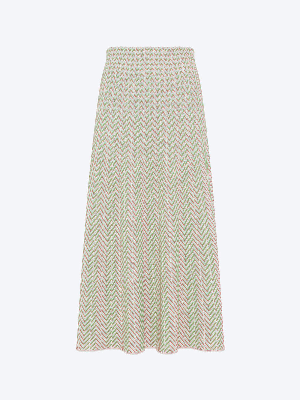 BUCKINGHAM GREEN CHEVRON SKIRT