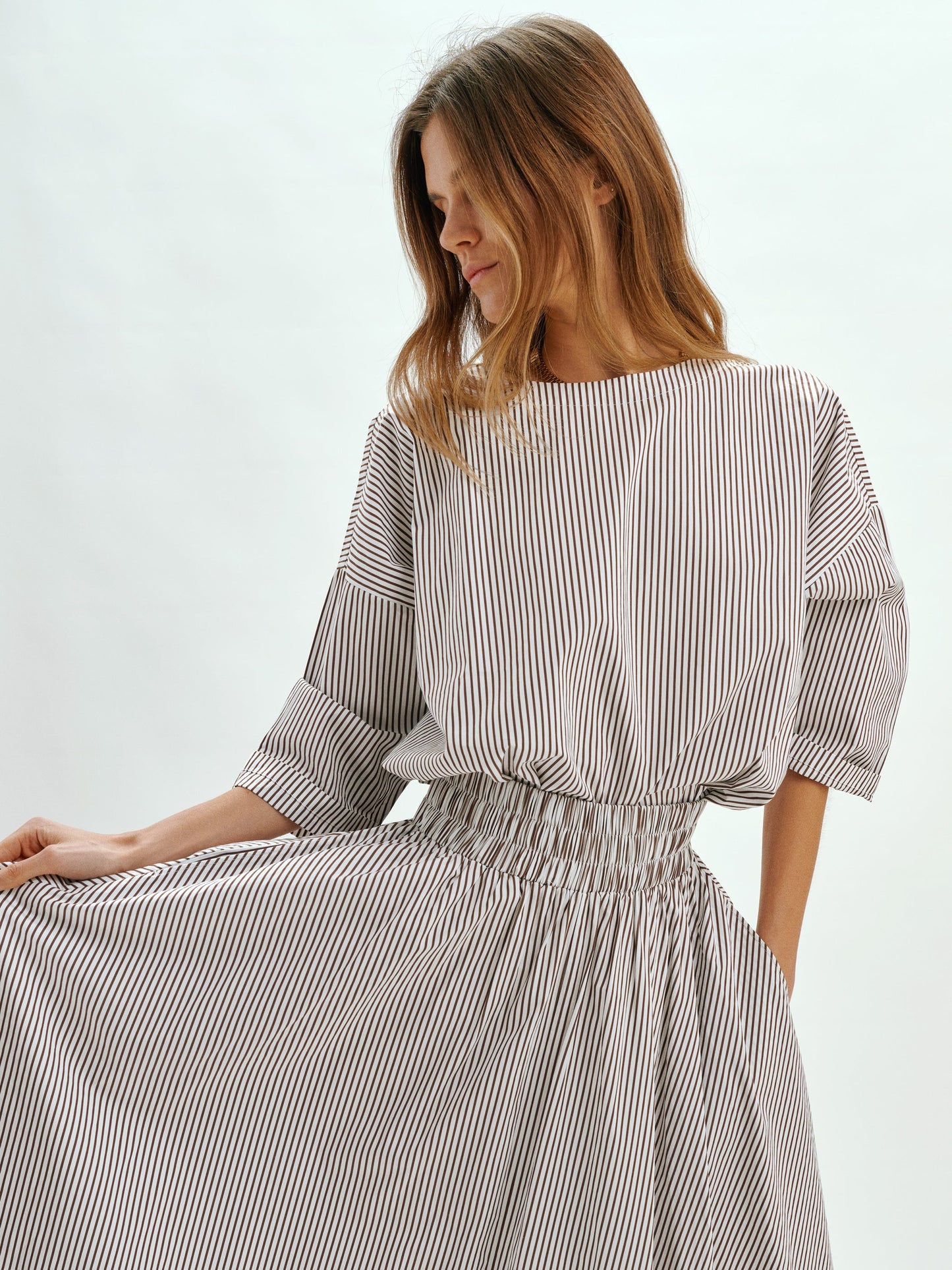 KYRIA TRUFFLE STRIPE SKIRT
