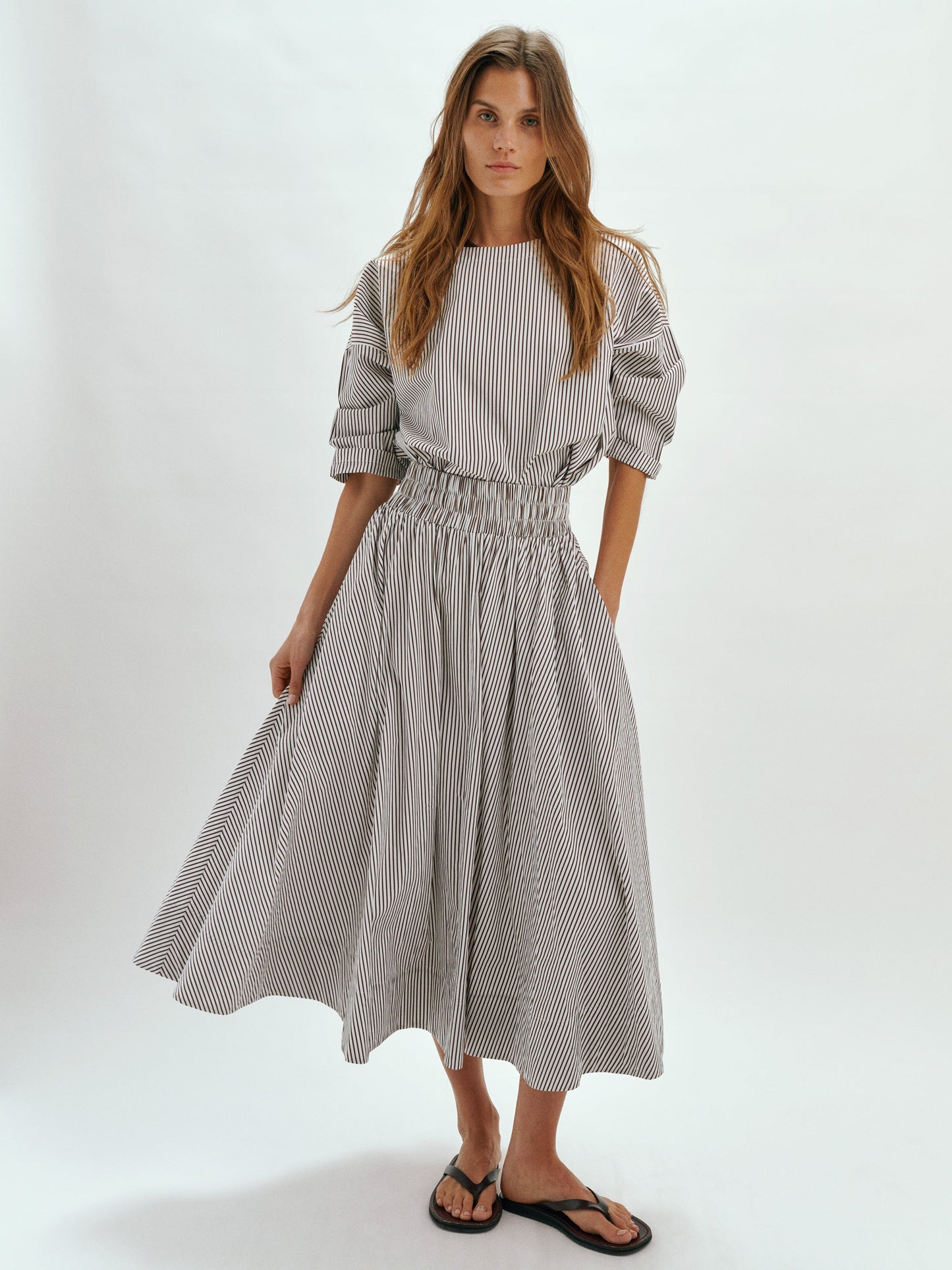 KYRIA TRUFFLE STRIPE SKIRT