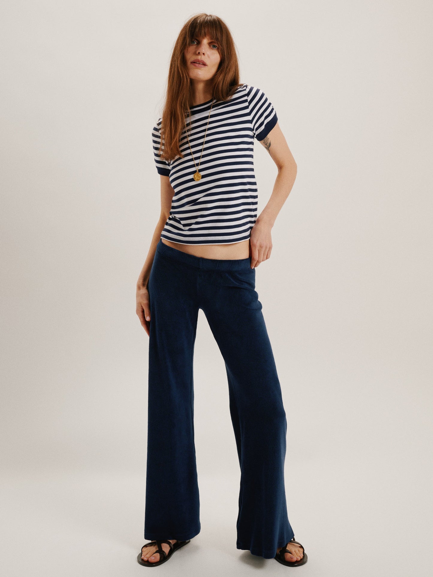 SYMI T-SHIRT NAVY STRIPES