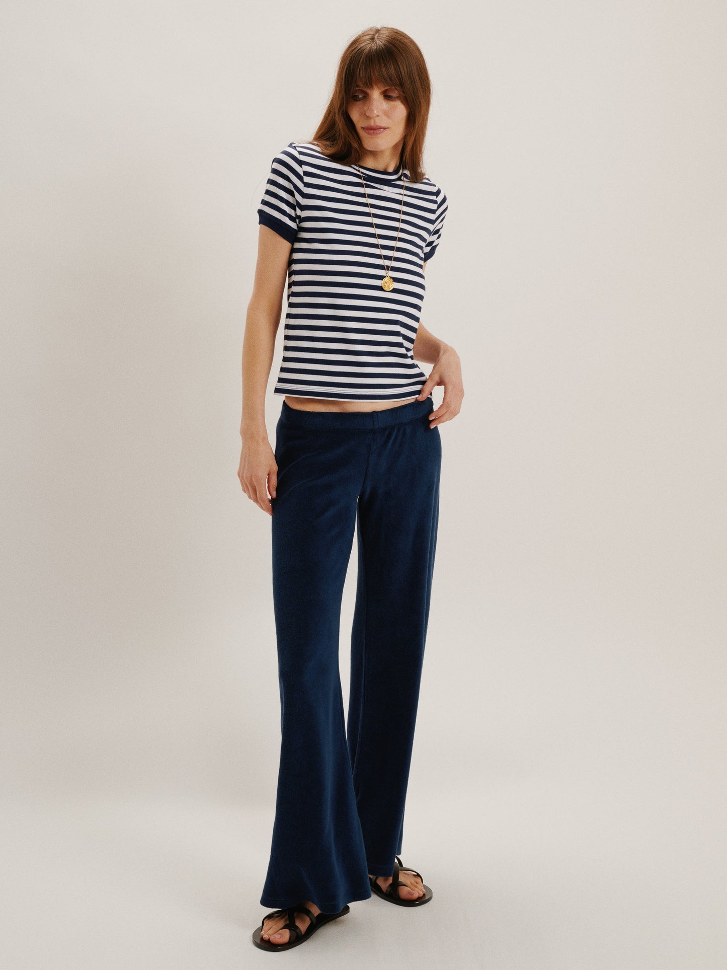 SYMI T-SHIRT NAVY STRIPES