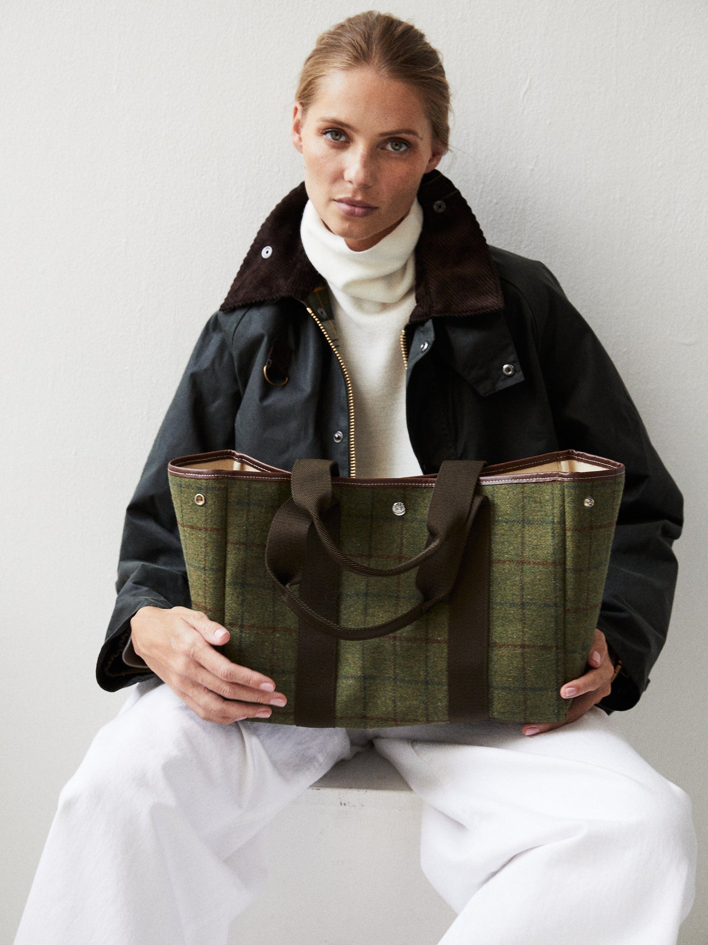 SAC TRAVERSÉE M HUNTING TWEED KAKI
