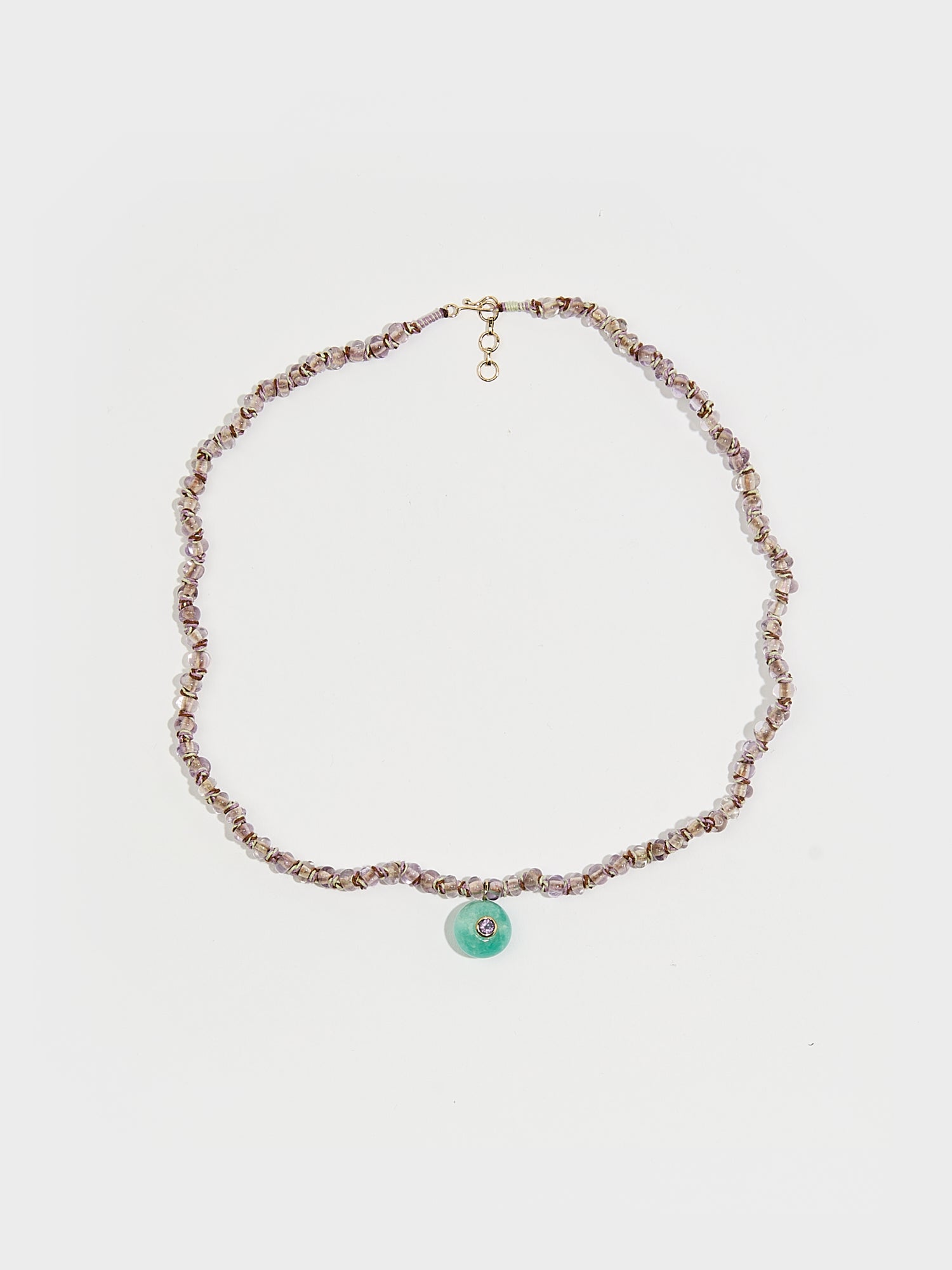 AMETHYST & AMAZONITE CANDY NECKLACE