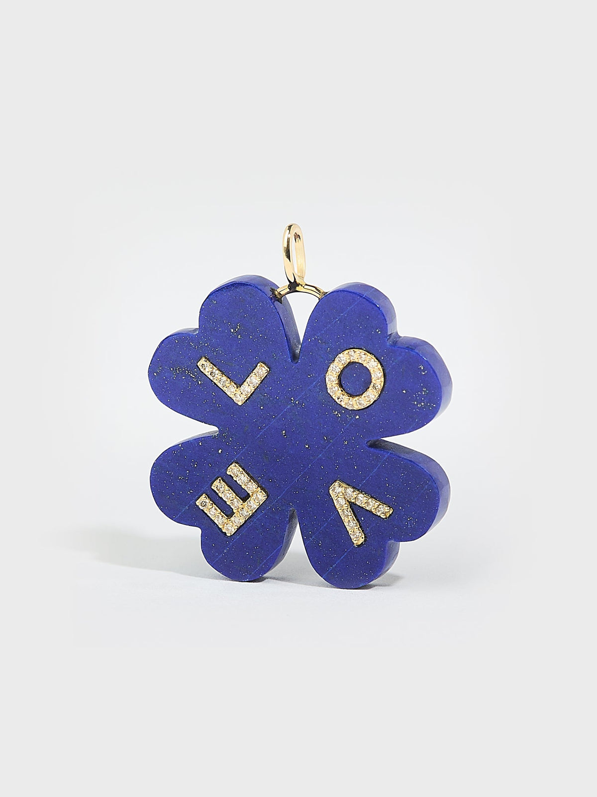 PENDENTIF TRÈFLE LOVE LAPIS