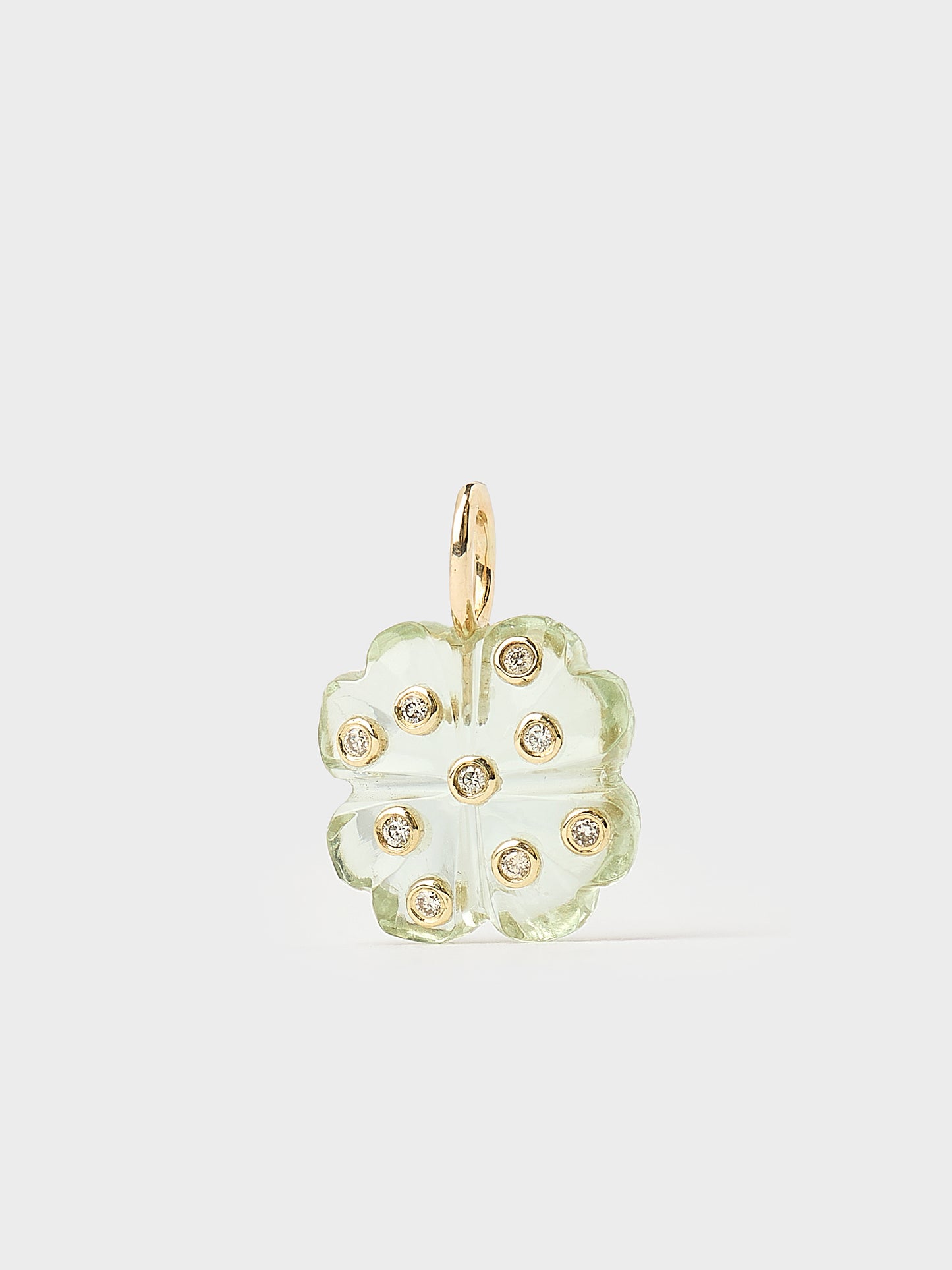PENDENTIF TRÈFLE AMETHYSTE VERTE