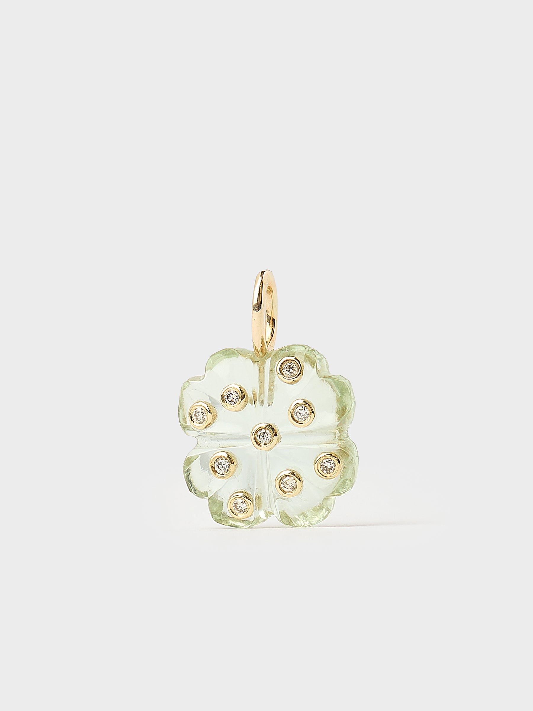 GREEN AMETHYST CLOVER PENDANT