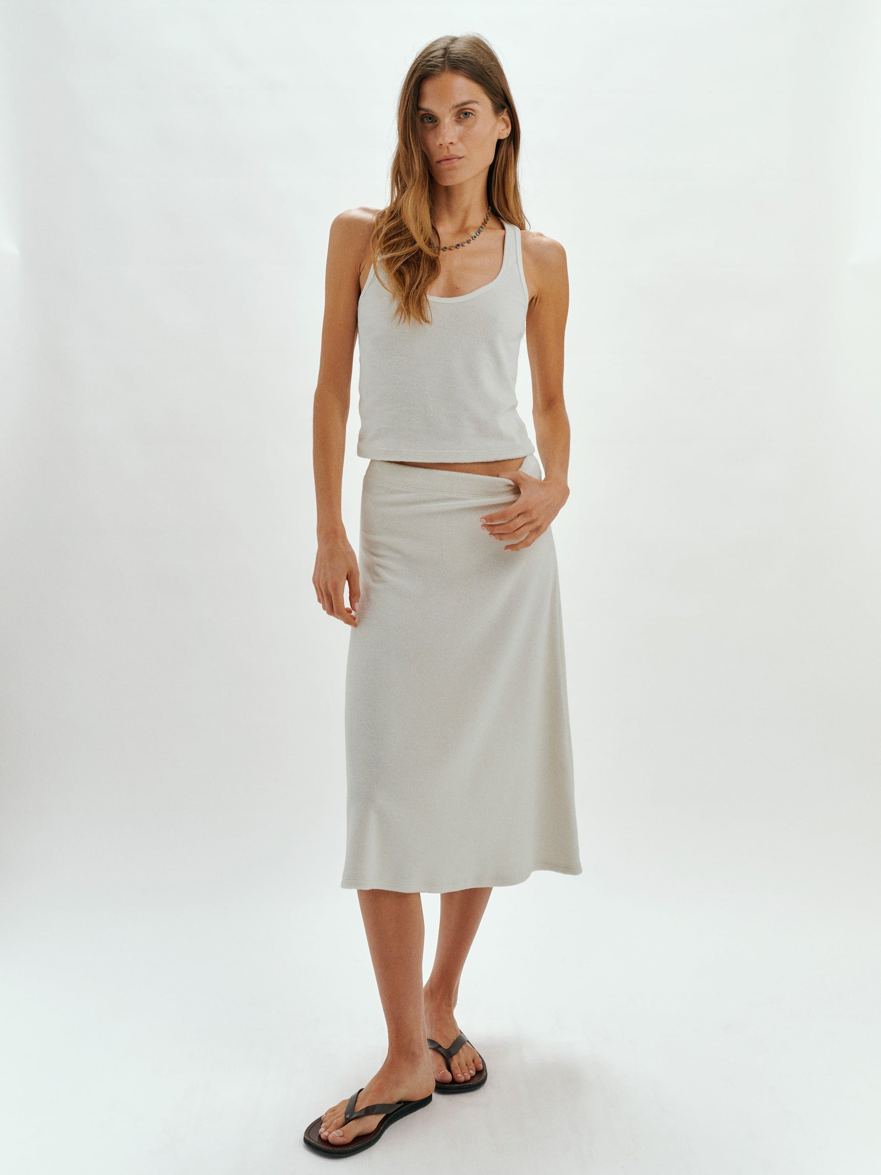 SIENNA IVORY MIDI SKIRT