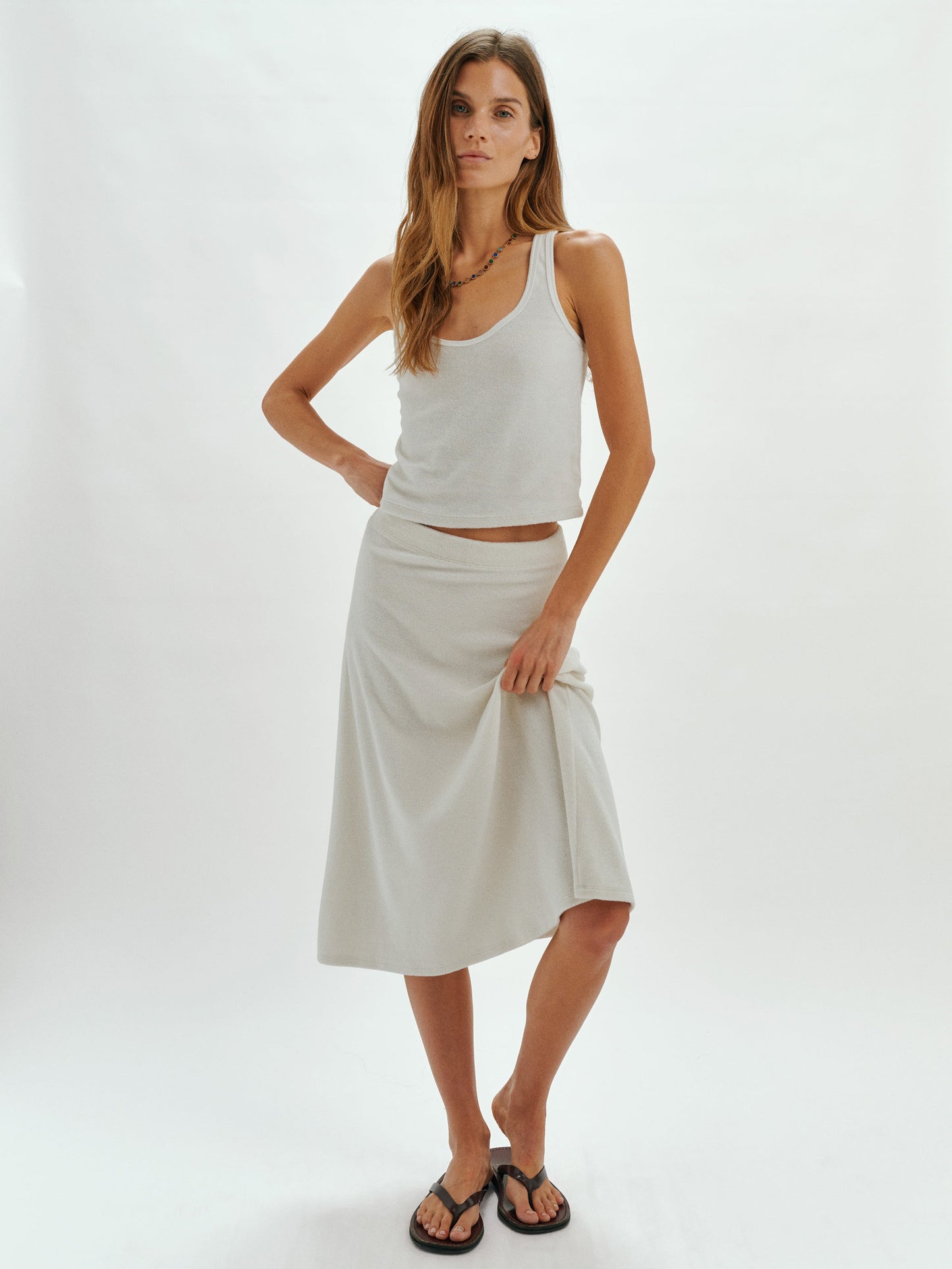 SIENNA IVORY MIDI SKIRT